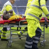 Ebrima Colley avait quitté le stade sur une civière dimanche KEYSTONE/GEORGIOS KEFALAS
